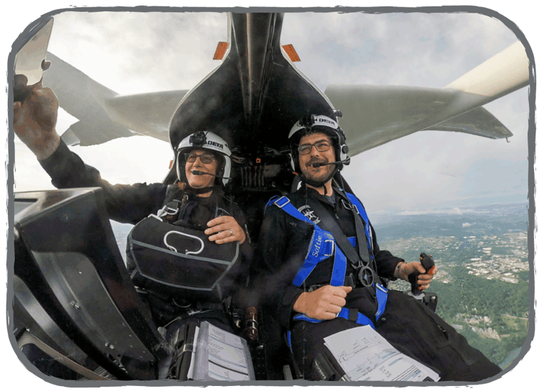 Martine and Kyle fly alia together