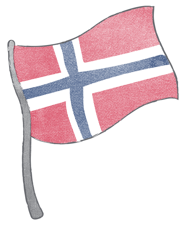 A sketch of the Norway flag