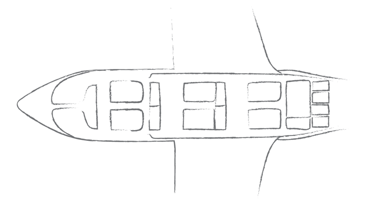 A sketch for the passenger plane