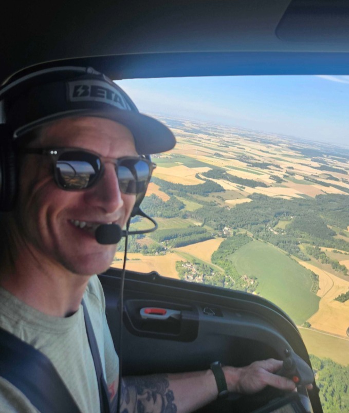 Josh Flying Over France