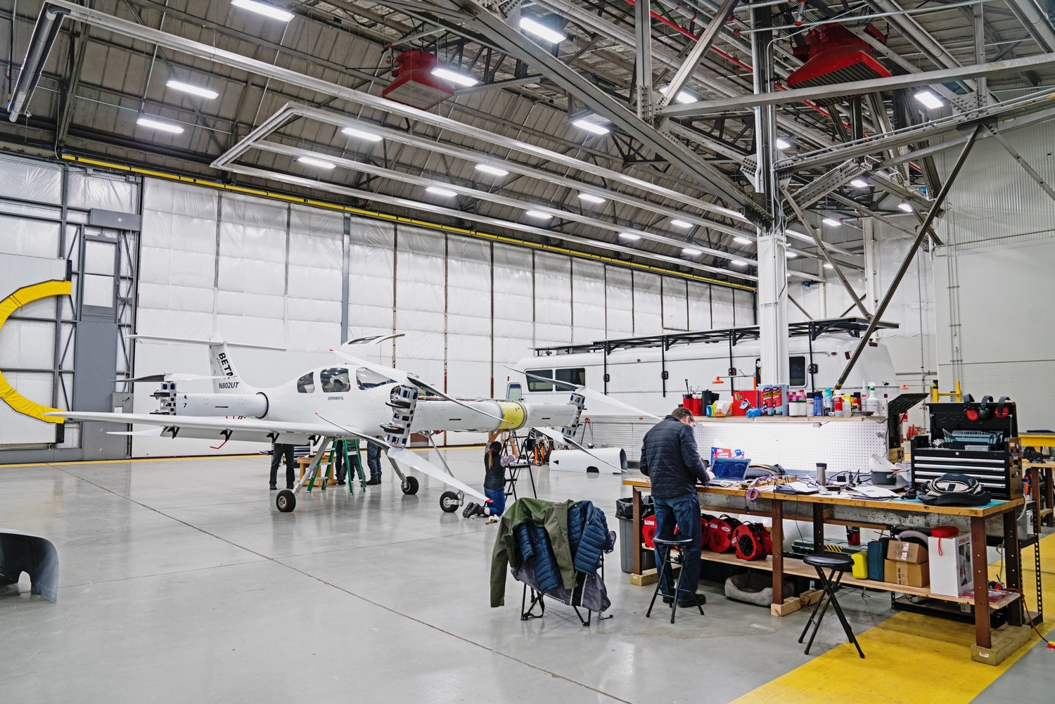 Ava aircraft in hangar