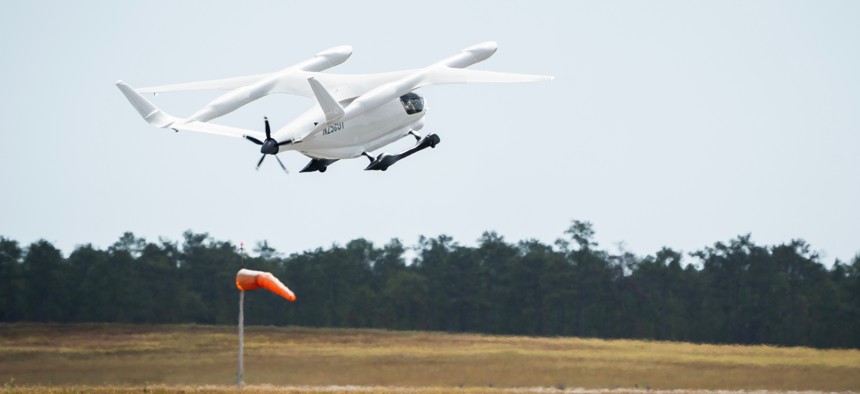 The ALIA aircraft at Duke Field, Fla.