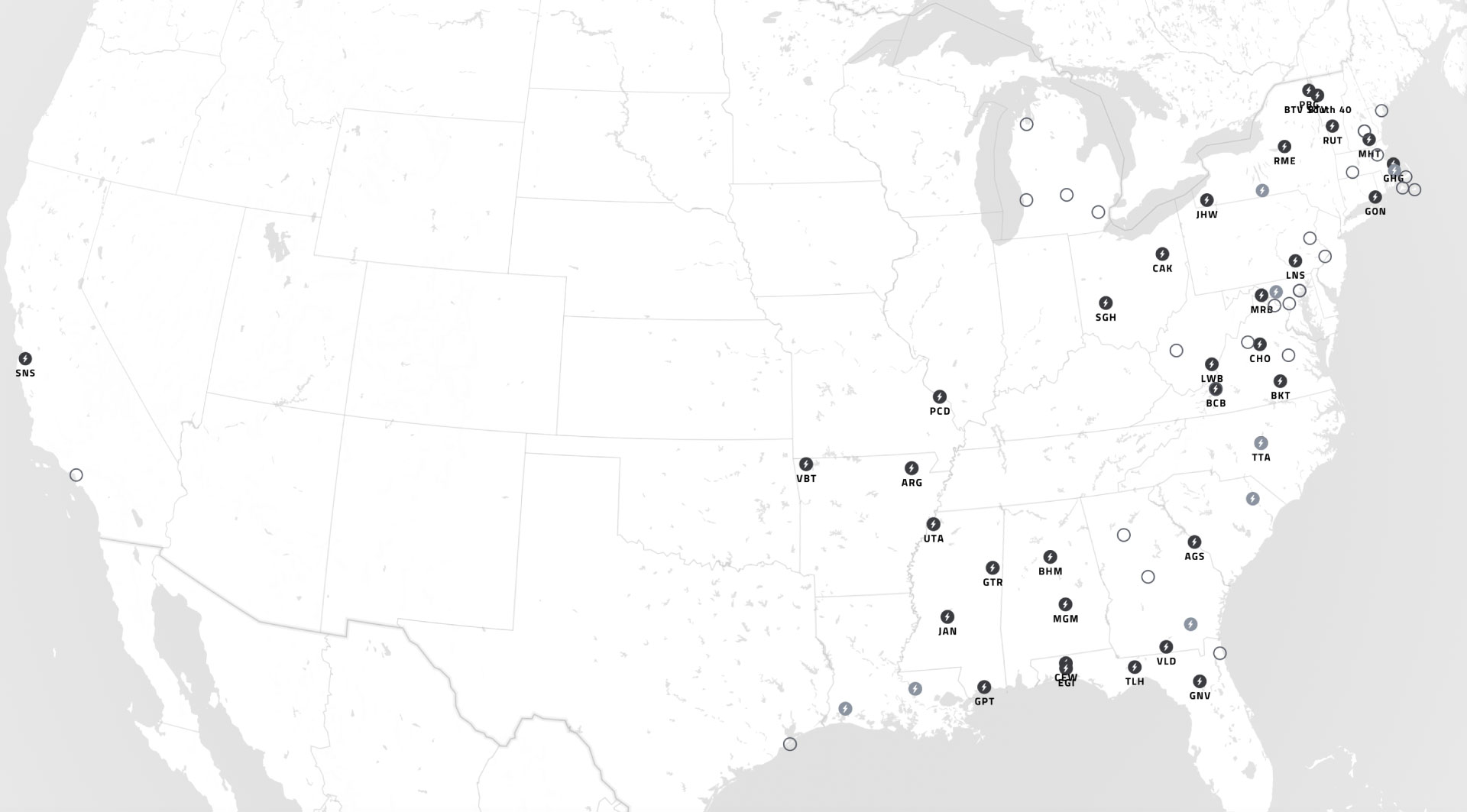 Screen Grab of BETA Charge Map, January 2025